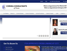 Tablet Screenshot of corneaconsultantstx.com